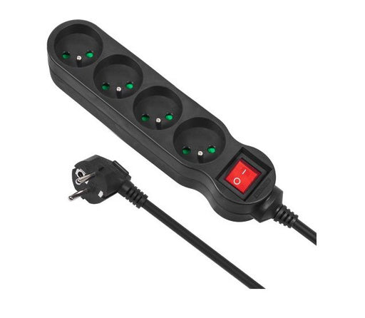 EAN 5902211108177 - Maclean MCE182 base múltiple 5 m 4 salidas AC Interior Negro imagen 1