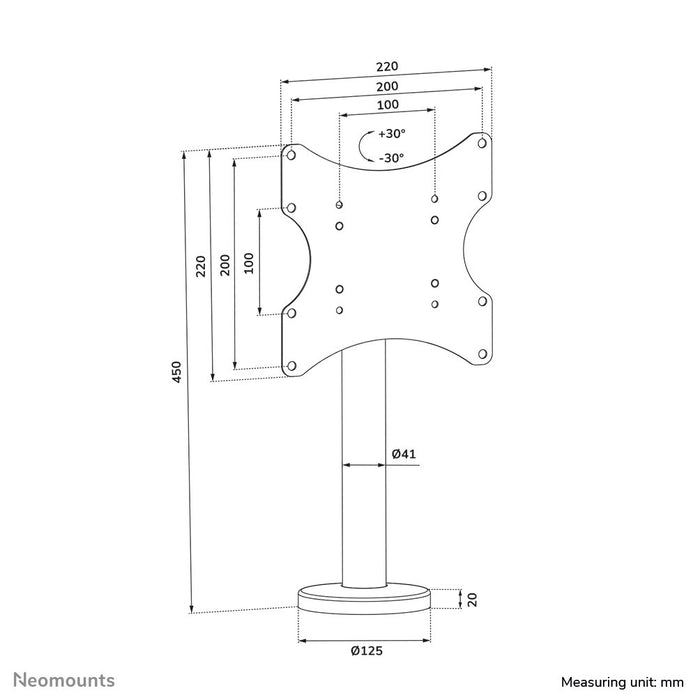 EAN 8717371445348 - Neomounts DS42-430BL12 soporte para TV 109,2 cm (43") Negro imagen 17