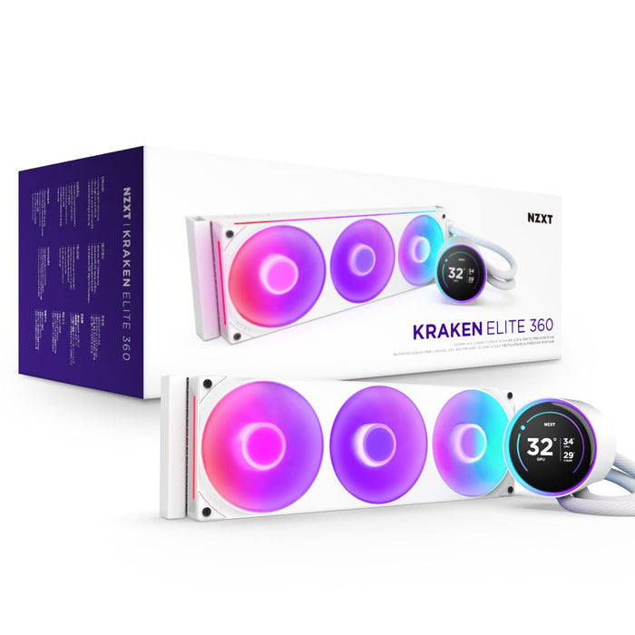 EAN 5056547204192 - NZXT Kraken Elite 360 RGB Procesador Sistema de refrigeración líquida todo en uno 12 cm Blanco 1 pieza(s) imagen 17
