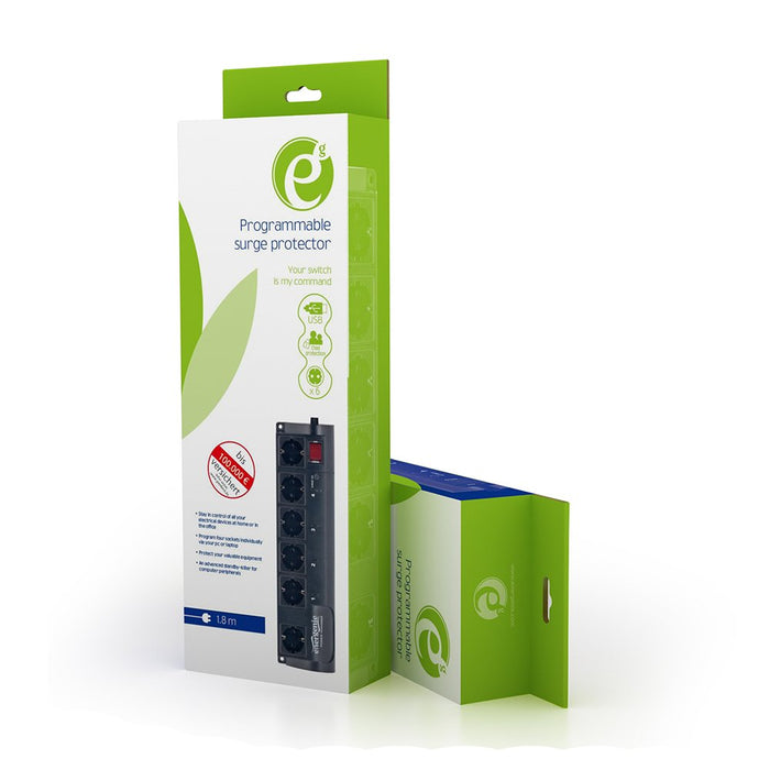 EAN 8716309074155 - EnerGenie EG-PMS2 limitador de tensión Negro 6 salidas AC 220 – 230 imagen 3