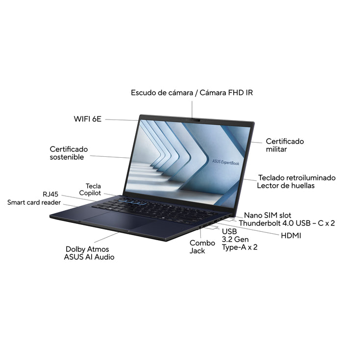 EAN 4711387734919 - ASUS ExpertBook B3 B3404CMA-Q50950X 35,6 cm (14") DDR5-SDRAM Wi-Fi 6 (802.11ax) imagen 3