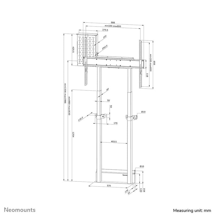 EAN 8717371449735 - Neomounts WL55-875BL1 soporte para pantalla de señalización 2,54 m (100") Negro imagen 20