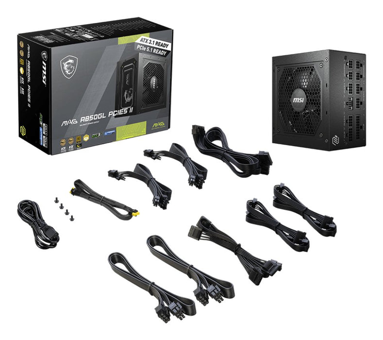 EAN 4711377246682 - MSI MAG A850GL PCIE5 II unidad de fuente de alimentación 850 W 20+4 pin ATX ATX Negro imagen 4