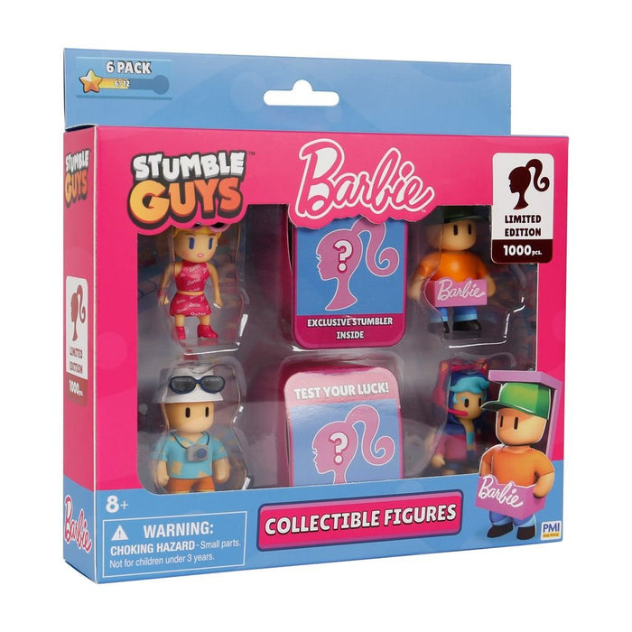 EAN 7290120514133 - Stumble Guys X Barbie - Figures 6 Pack Deluxe Box imagen 1