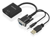 EAN 8435739901595 - AISENS A115-0872 adaptador de cable de vídeo 0,2 m HDMI tipo A (Estándar) VGA (D-Sub) + 3.5mm + USB Type- imagen 1
