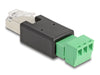 EAN 4043619666072 - DeLOCK 66607 cambiador de género para cable RJ45 3 pin terminal block Negro, Verde imagen 2