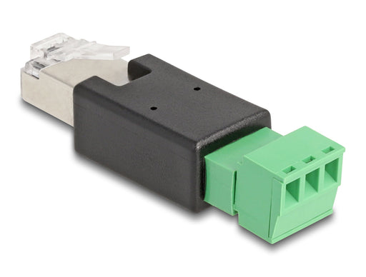 EAN 4043619666072 - DeLOCK 66607 cambiador de género para cable RJ45 3 pin terminal block Negro, Verde imagen 2