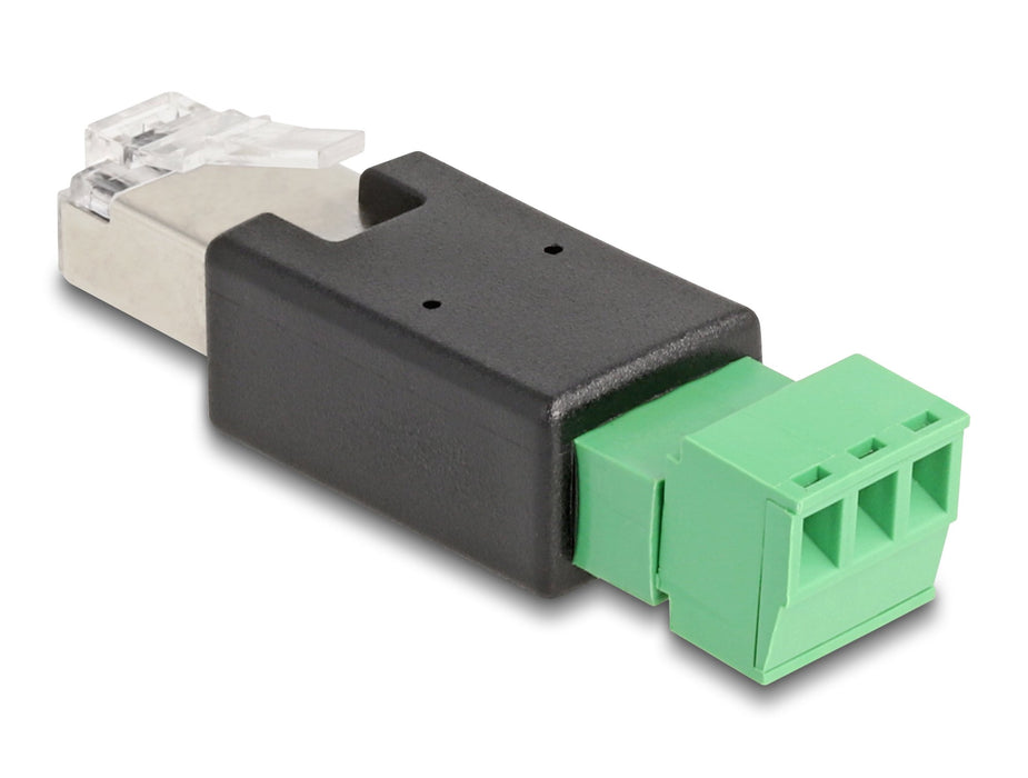 EAN 4043619666072 - DeLOCK 66607 cambiador de género para cable RJ45 3 pin terminal block Negro, Verde imagen 2