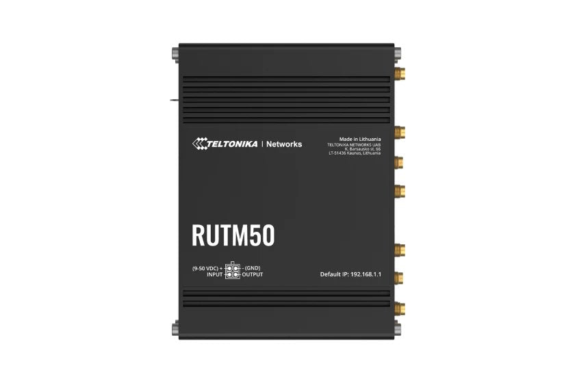 EAN 4779051840540 - Teltonika RUTM50 router inalámbrico Gigabit Ethernet Doble banda (2,4 GHz / 5 GHz) 5G Negro imagen 1