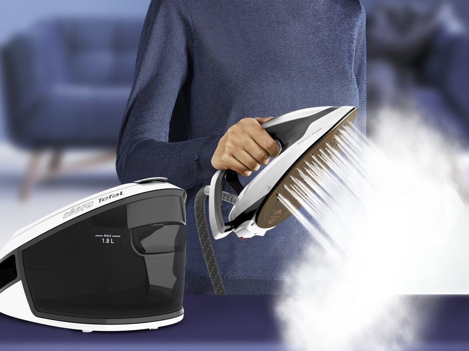 EAN 3121040086193 - Tefal Express Power SV8130 2800 W 1,8 L Durilium AirGlide Autoclean soleplate Negro, Blanco imagen 9