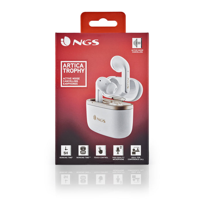 EAN 8435430620221 - NGS ARTICA TROPHY Auriculares Inalámbrico Dentro de oído Llamadas/Música USB Tipo C Bluetooth Oro, Blanco imagen 7