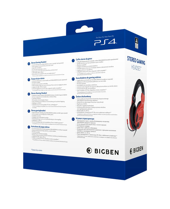 EAN 3499550381429 - Bigben Interactive PS4OFHEADSETV3R auricular y casco Auriculares Alámbrico Diadema Juego Rojo imagen 9