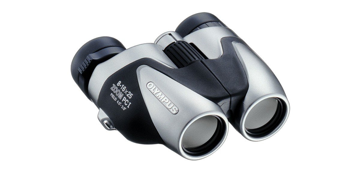 EAN 0050332134140 - Olympus Tracker 8 - 16 X 25 Zoom PC binocular BaK-4 Porro Negro, Plata imagen 1