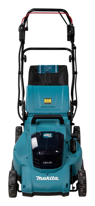 EAN 0088381756686 - Makita DLM481Z cortadora de césped Cortacésped manual Batería Negro, Azul, Metálico imagen 8