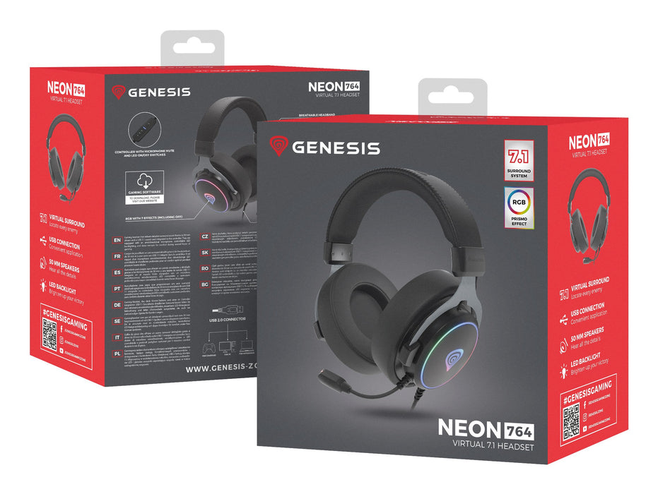 EAN 5901969444506 - GENESIS Neon 764 Auriculares Alámbrico Diadema Juego USB tipo A Negro imagen 10