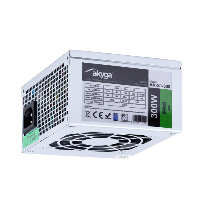 EAN 5901720135117 - Akyga AK-S1-300 unidad de fuente de alimentación 300 W 20+4 pin ATX SFX Plata imagen 1