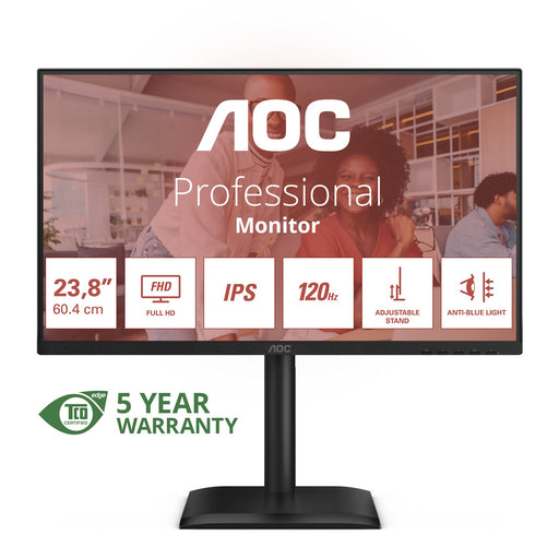 EAN 4038986142779 - AOC 24E4U pantalla para PC 60,5 cm (23.8") 1920 x 1080 Pixeles Full HD LED Negro imagen 1