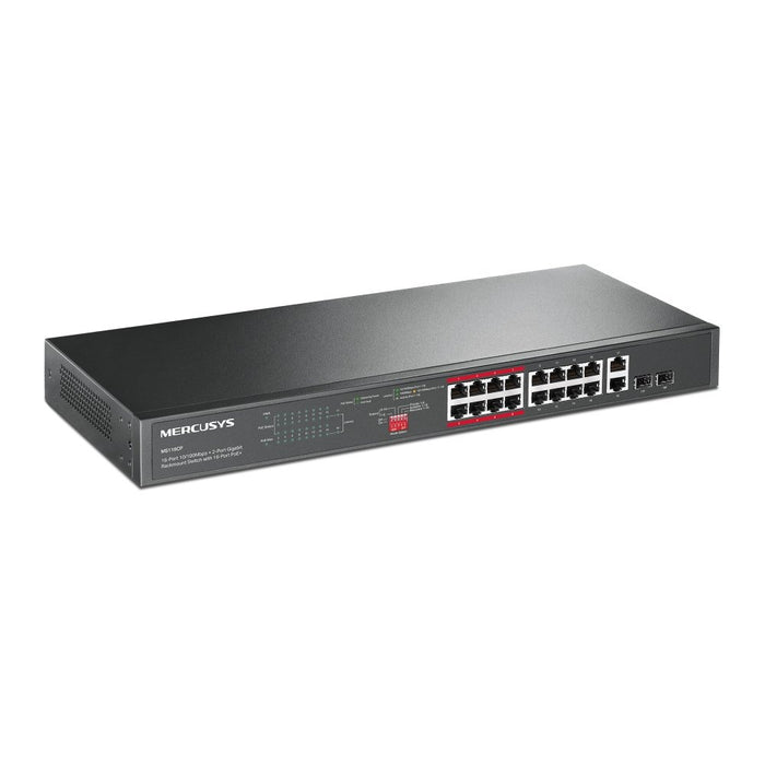EAN 6957939003739 - Mercusys 16-PORT 10/100MBPS+ 2-PORT GB RCK 16-PORT POE+ No administrado Fast Ethernet (10/100) Energía so imagen 2