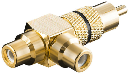 EAN 4040849113871 - Goobay 11387 cambiador de género para cable RCA 2 x RCA Negro, Oro imagen 1