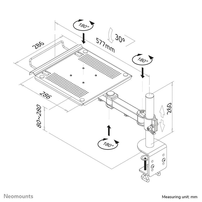 EAN 8717371441593 - Neomounts NOTEBOOK-D100 soporte para ordenador portátil Negro 55,9 cm (22") imagen 11