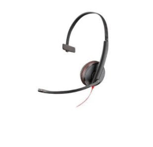 EAN 0017229162761 - Poly Blackwire 3215 Auriculares Alámbrico Diadema Oficina/Centro de llamadas USB tipo A Negro, Rojo imagen 1