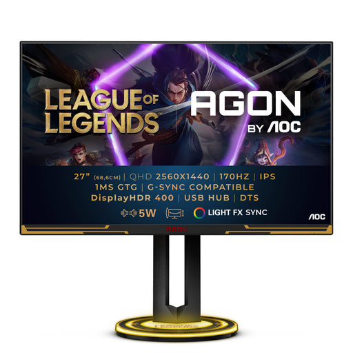 EAN 4038986180580 - AOC AGON AG275QXL LED display 68,6 cm (27") 2560 x 1440 Pixeles Quad HD Negro, Oro imagen 1