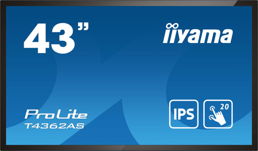 EAN 4948570120468 - iiyama T4362AS-B1 pantalla de señalización Panel plano interactivo 108 cm (42.5") IPS 500 cd / m² 4K Ultr imagen 1
