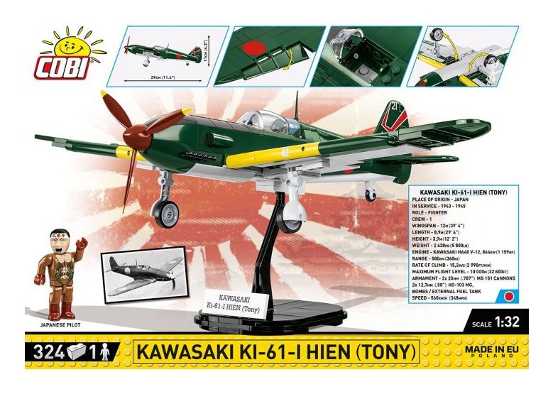 EAN 5902251057404 - COBI Kawasaki Ki-61-I Hien 'Tony' imagen 8