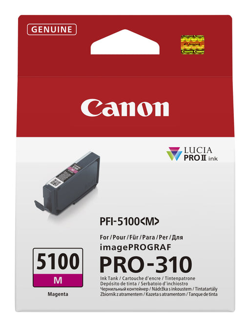 EAN 4549292243024 - Canon PFI-5100 M cartucho de tinta 1 pieza(s) Original Magenta imagen 1