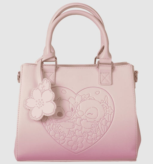 EAN 0671803539884 - Loungefly Stitch & Angel Cherry Blossom Heart Poliuretano (PU) Rosa Chica Bandolera imagen 1