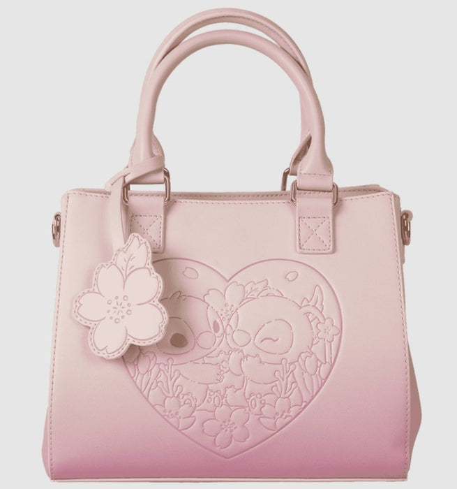 EAN 0671803539884 - Loungefly Stitch & Angel Cherry Blossom Heart Poliuretano (PU) Rosa Chica Bandolera imagen 1