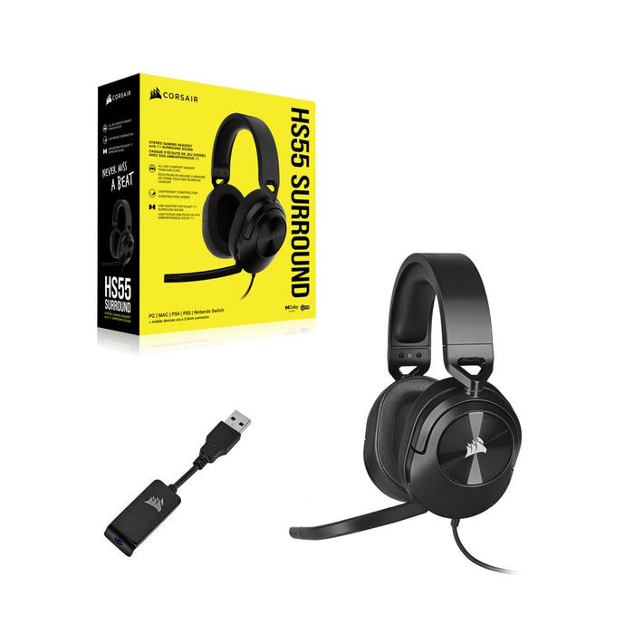EAN 0840006643708 - Corsair HS55 SURROUND Auriculares Alámbrico De mano Juego Carbono imagen 4