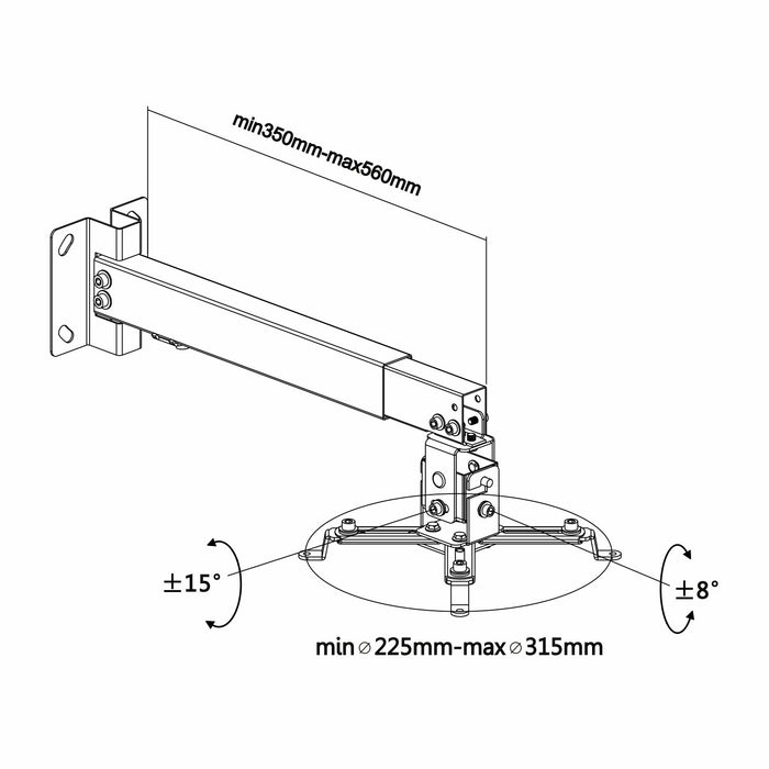 EAN 8436574703467 - AISENS CWP01TSE-047 montaje para projector Pared/techo Negro imagen 7