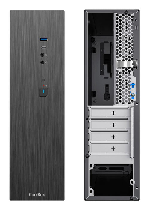 EAN 8436624420658 - CoolBox PC micro ATX T370 Slim Perfil bajo (Slimline) Negro 300 W imagen 3