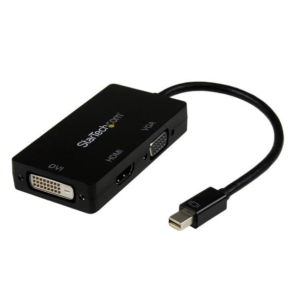 EAN 0065030854290 - StarTech.com MDP2VGDVHD adaptador de cable de vídeo 0,15 m DVI-D + VGA (D-Sub) + HDMI Negro imagen 1