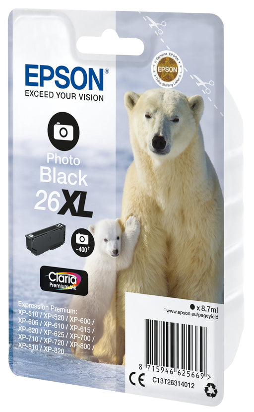 EAN 8715946625676 - Epson Polar bear C13T26314022 cartucho de tinta 1 pieza(s) Original Foto negro imagen 2