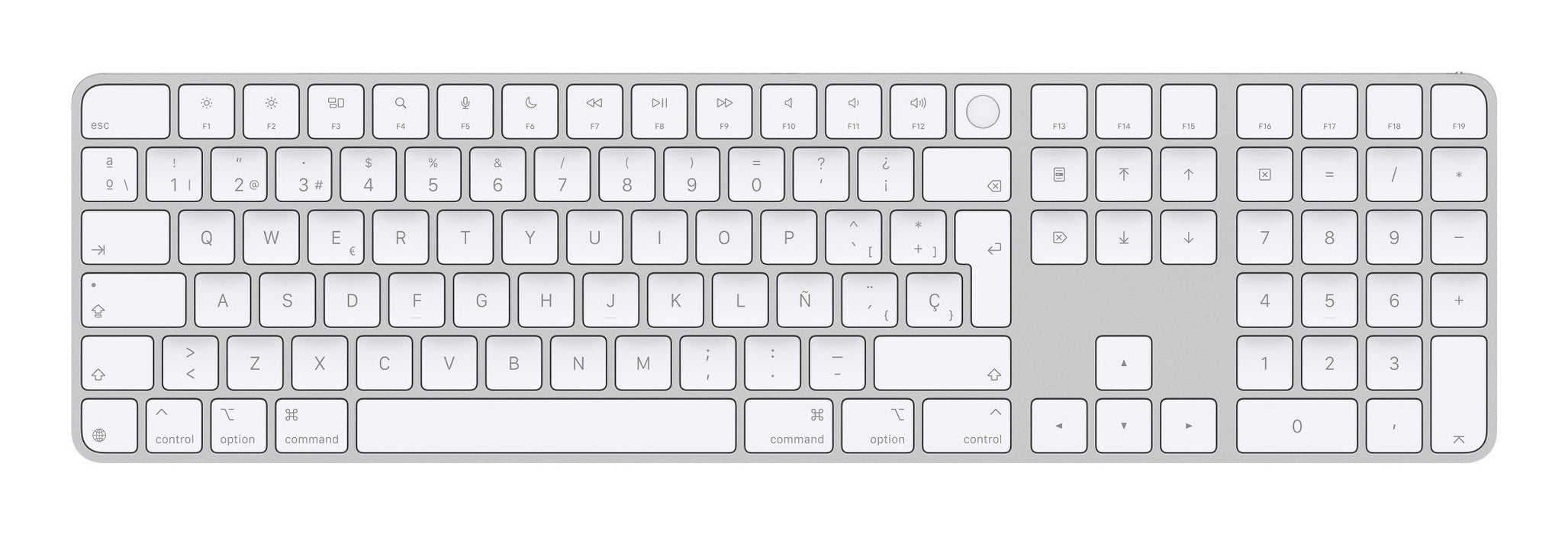 EAN 0195949655173 - Apple Magic teclado Universal USB + Bluetooth QWERTY Español Blanco imagen 1