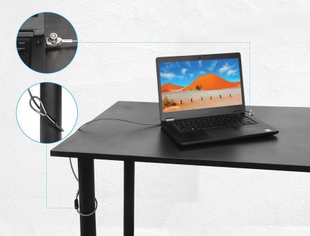 EAN 0766623440486 - Manhattan 440486 cable antirrobo Negro, Translúcido 1,8 m imagen 2