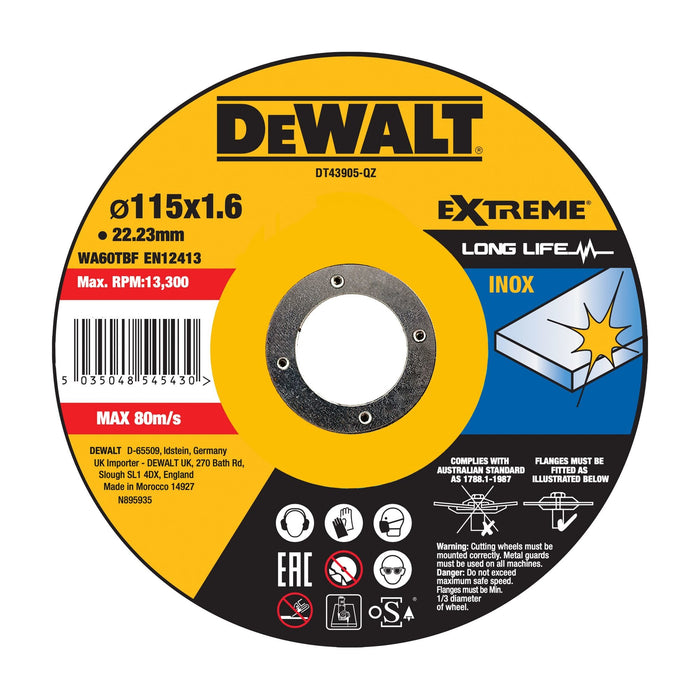 EAN 5035048545430 - DeWALT DT43905-QZ accesorio para amoladora angular Corte del disco imagen 1
