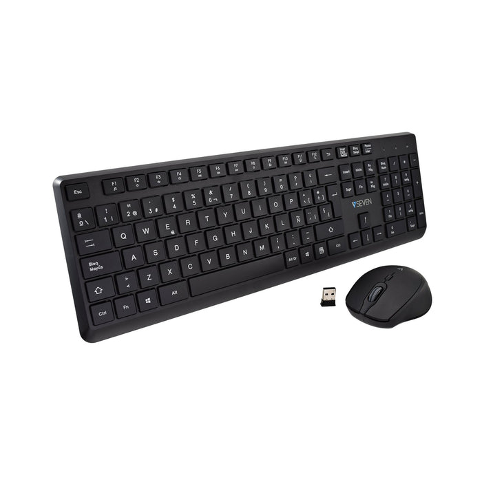 EAN 0662919117189 - V7 CKW350ES teclado Ratón incluido Universal RF inalámbrico Español Negro imagen 1