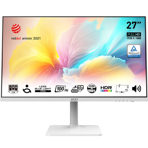 EAN 4711377090391 - MSI Modern MD272XPWDE pantalla para PC 68,6 cm (27") 1920 x 1080 Pixeles Full HD LCD Blanco imagen 1