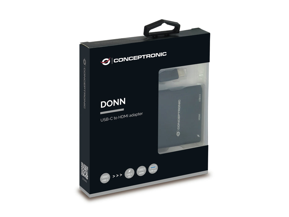 EAN 4015867209462 - Conceptronic DONN01B base para portátil y replicador de puertos USB 3.2 Gen 1 (3.1 Gen 1) Type-C Negro imagen 4
