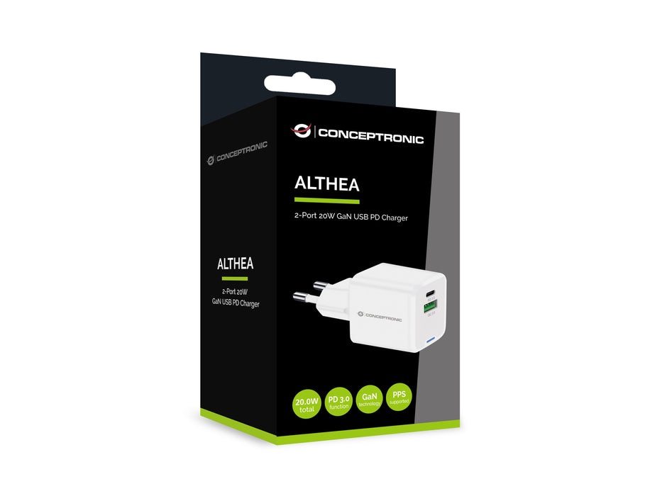 EAN 4015867236468 - Conceptronic ALTHEA15W cargador de dispositivo móvil Universal Blanco Corriente alterna Carga rápida Inte imagen 3