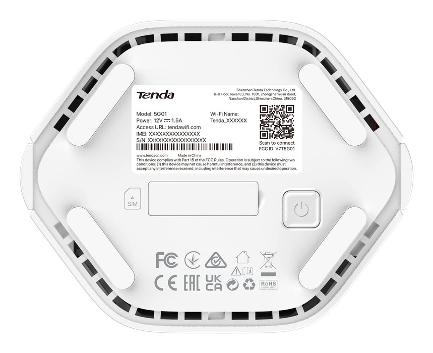 EAN 6932849430868 - Tenda 5G01 router inalámbrico Gigabit Ethernet Doble banda (2,4 GHz / 5 GHz) 5G Blanco imagen 3