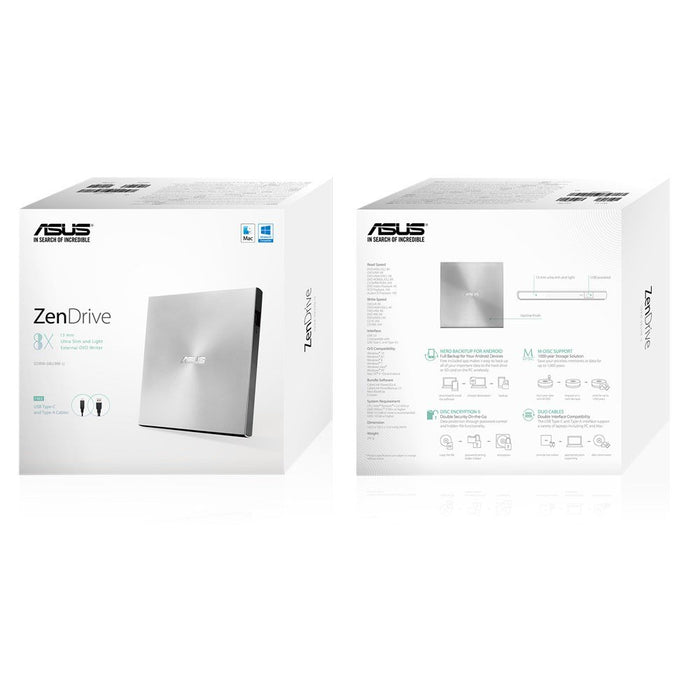 EAN 0889349714560 - ASUS ZenDrive U9M unidad de disco óptico DVD±RW Plata imagen 6
