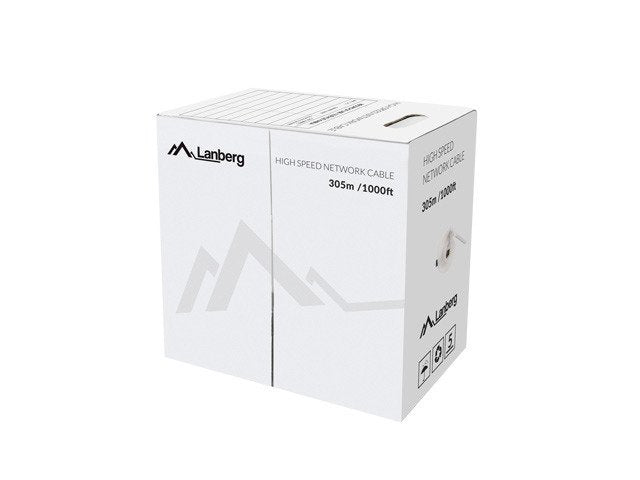 EAN 5901969427585 - Lanberg LCU5-12CU-0305-Y cable de red Amarillo 305 m Cat5e U/UTP (UTP) imagen 1