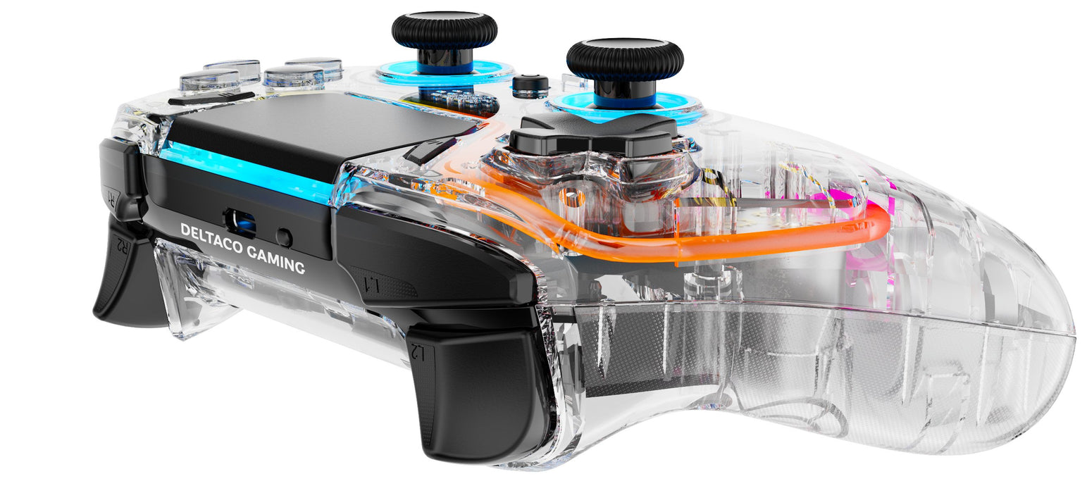 EAN 7333048060839 - Deltaco Gaming GAM-169-T mando y volante Transparente Bluetooth Gamepad Nintendo Switch, PC, PlayStation  imagen 7