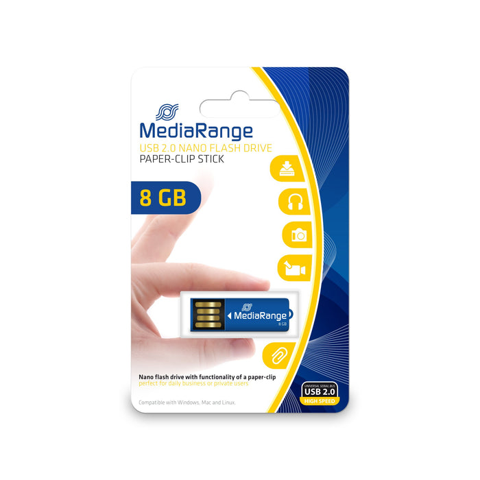 EAN 4260459611578 - MediaRange MR975 unidad flash USB 8 GB USB tipo A 2.0 Azul imagen 1