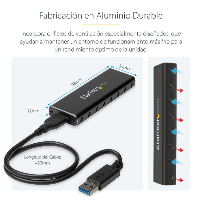 EAN 0065030859684 - StarTech.com SM2NGFFMBU33 caja para disco duro externo Caja externa para unidad de estado sólido (SSD) imagen 11