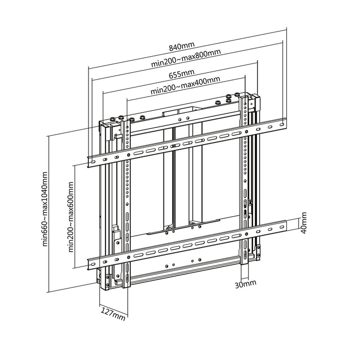 EAN 8435739902820 - AISENS WT100HA-353 soporte para TV 2,54 m (100") imagen 6